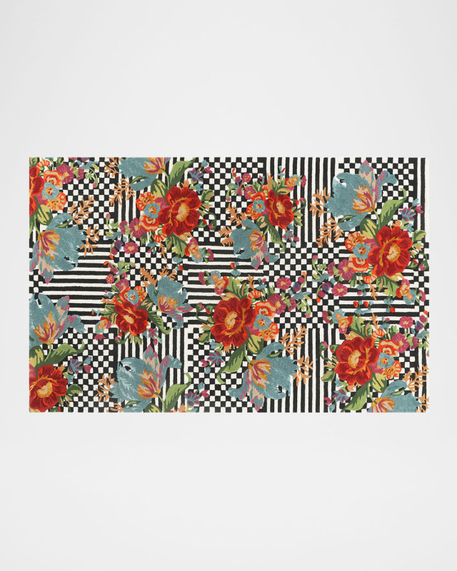 Courtly Flower Market Rug, 5' x 8'